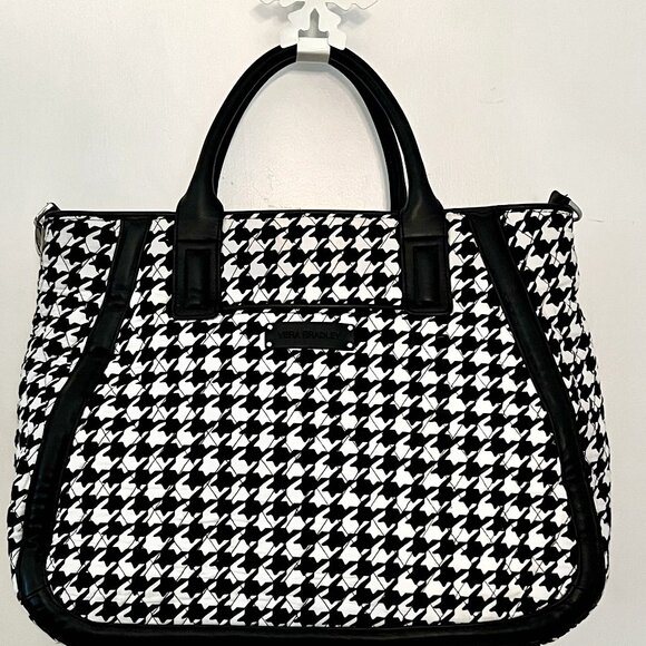 Large VERA BRADLEY Houndstooth Tote - Picture 1 of 3